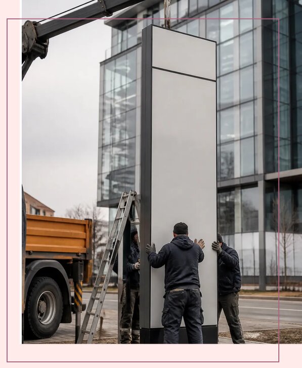 Изготовление и монтаж информационных пилонов в Сибае